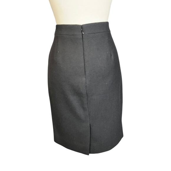 J.Crew No. 2 Pencil Skirt 6P Black Wool Career Lined Back Zip Classic Workwear - Picture 2 of 11